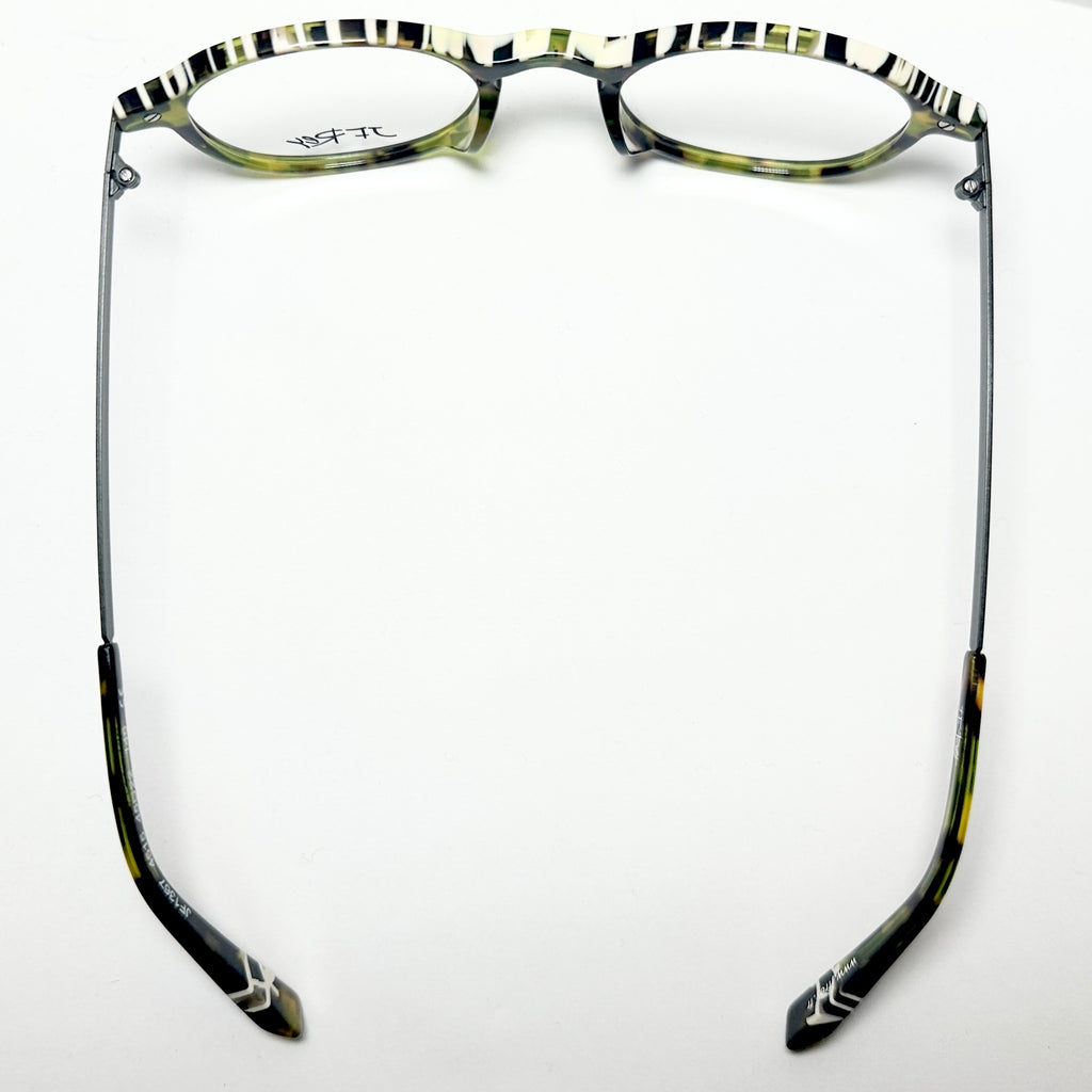 JF Rey JF1367 4515 Women's Eyeglasses Frames in Green Tortoise - Authentic New