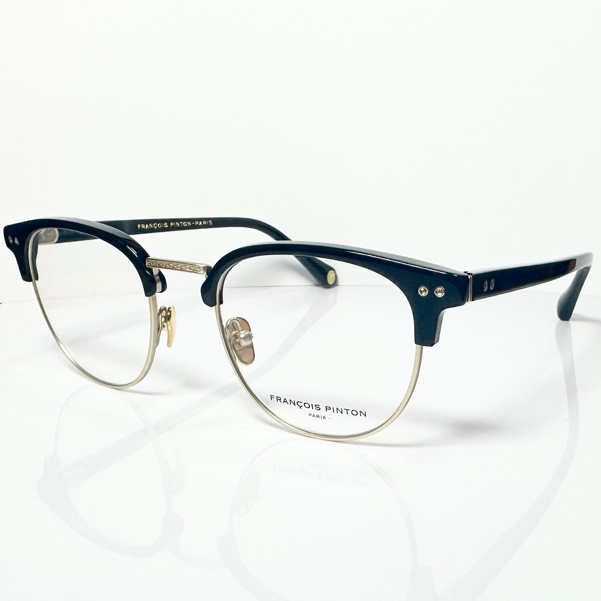 FRANCOIS PINTON BALZAC05 NE Eyeglasses Frames in Black/Gold -  Authentic New