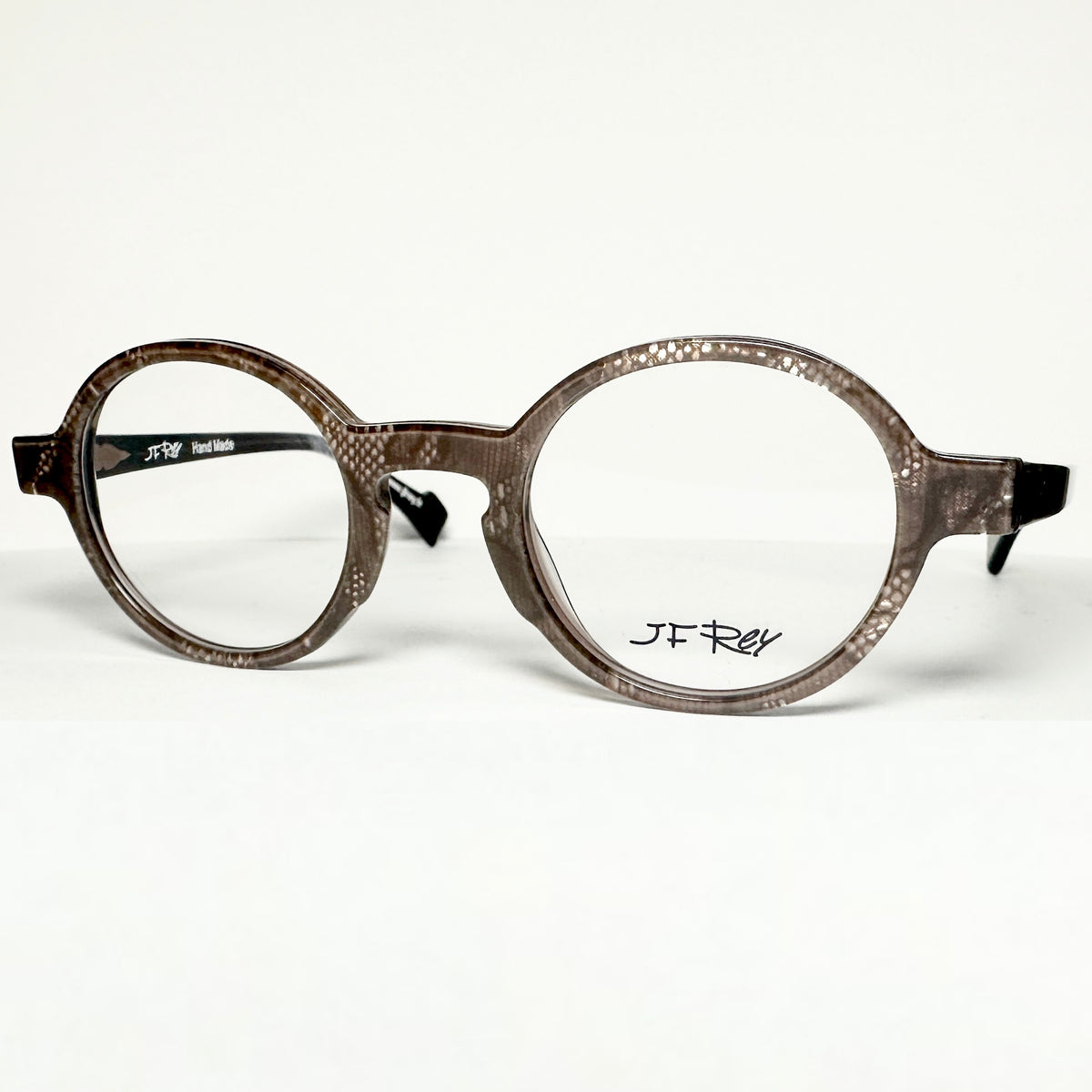 JF Rey JF1342 9272 Round Eyeglasses Frames in Brown Lace/Violet - Authentic New
