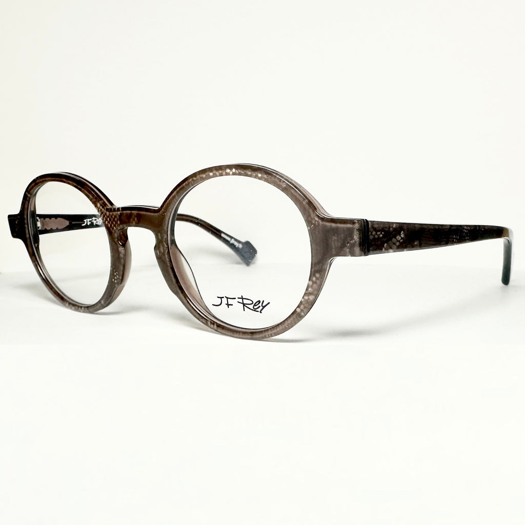 JF Rey JF1342 9272 Round Eyeglasses Frames in Brown Lace/Violet - Authentic New
