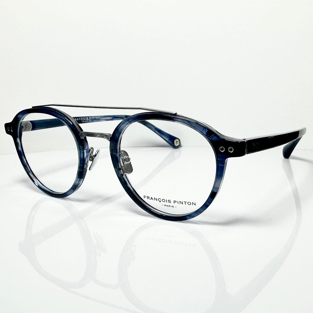 FRANCOIS PINTON BALZAC03 BI Eyeglasses Frames in Blue -  Authentic New