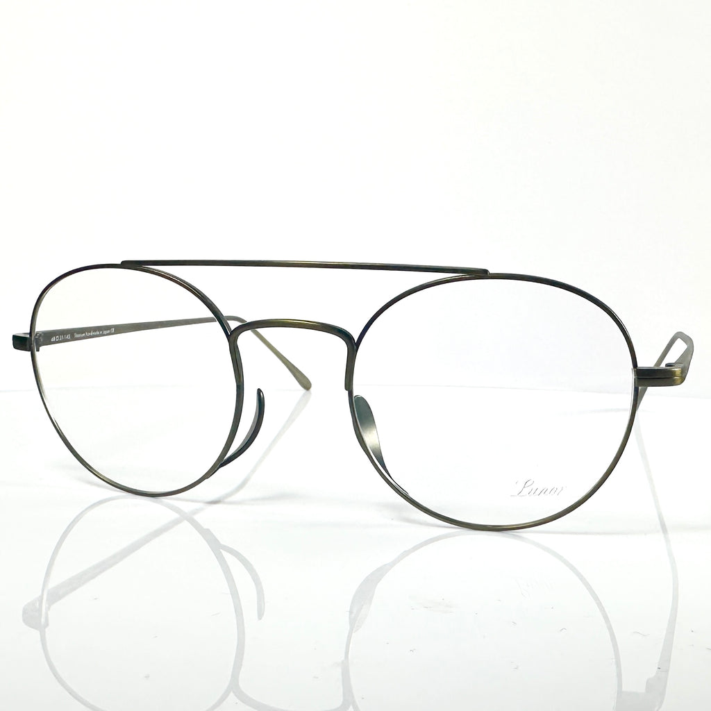 Lunor M13 Mod 02 AG Egg Shape Eyeglasses Frames in Antique Gold - Authentic New