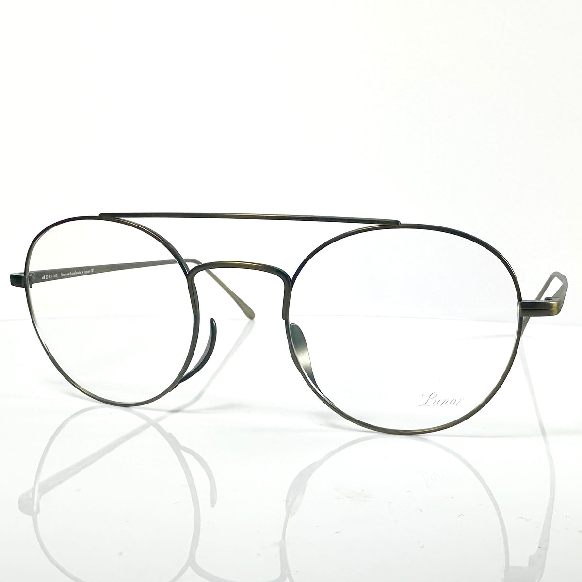 Lunor M13 Mod 02 AG Egg Shape Eyeglasses Frames in Antique Gold - Authentic New