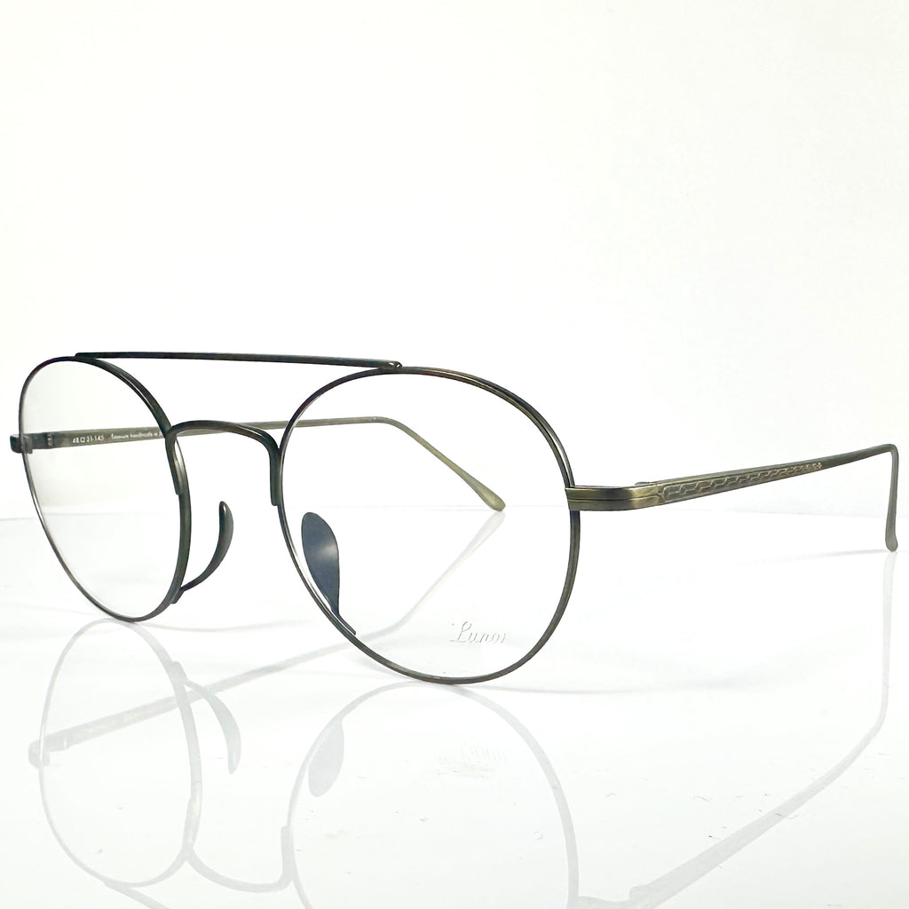 Lunor M13 Mod 02 AG Egg Shape Eyeglasses Frames in Antique Gold - Authentic New