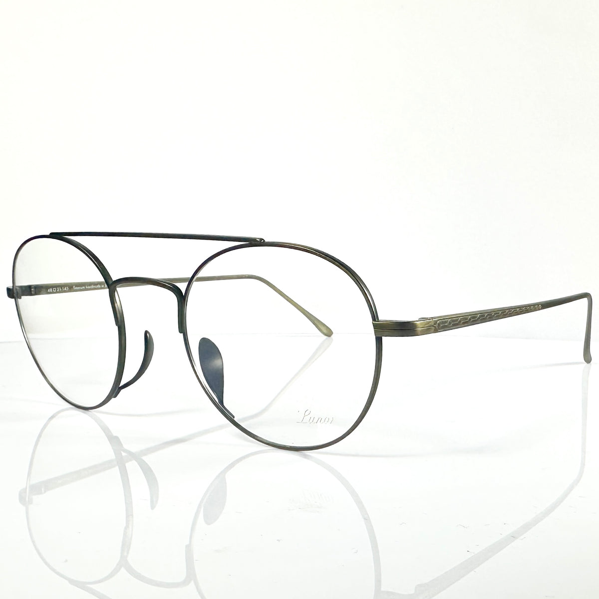 Lunor M13 Mod 02 AG Egg Shape Eyeglasses Frames in Antique Gold - Authentic New