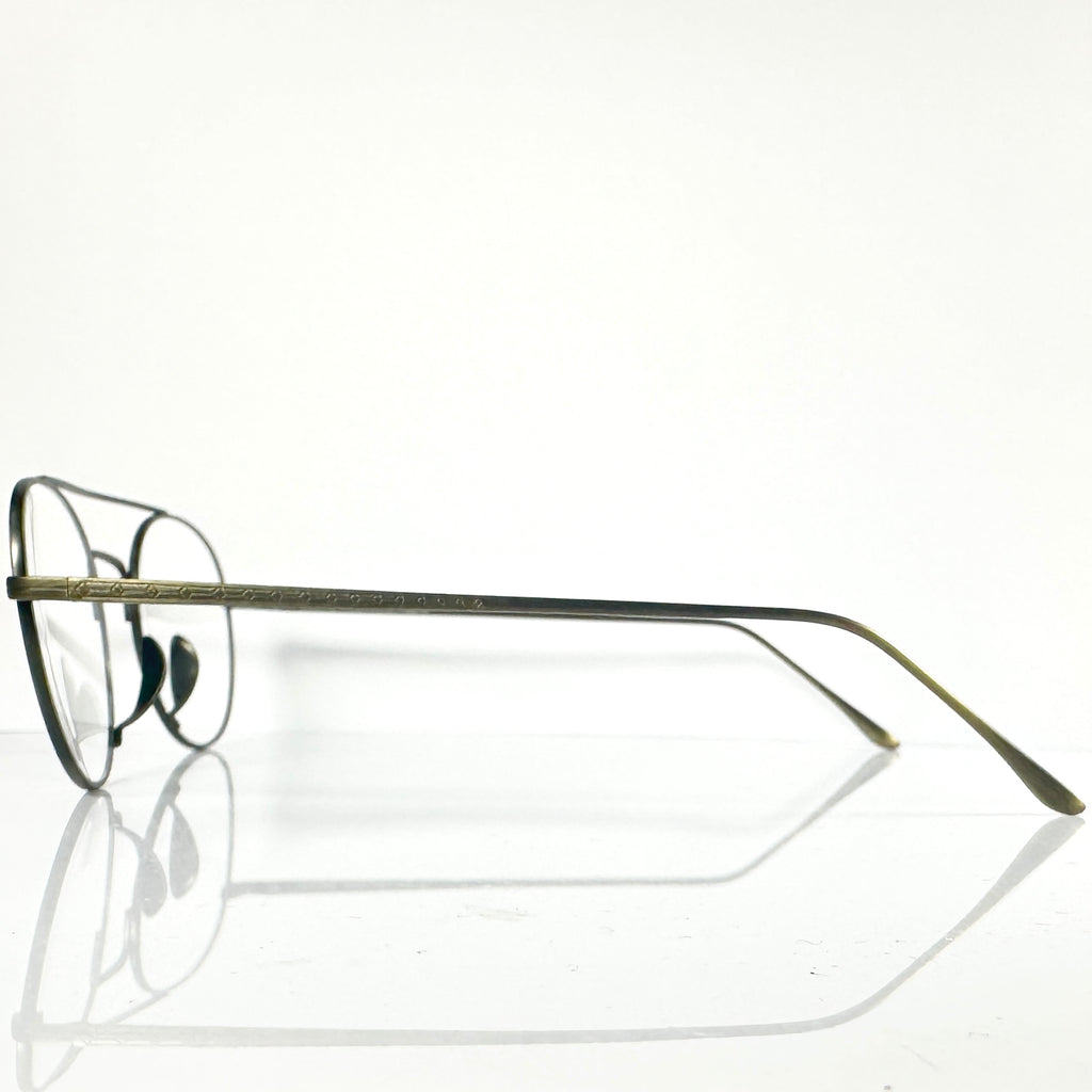 Lunor M13 Mod 02 AG Egg Shape Eyeglasses Frames in Antique Gold - Authentic New