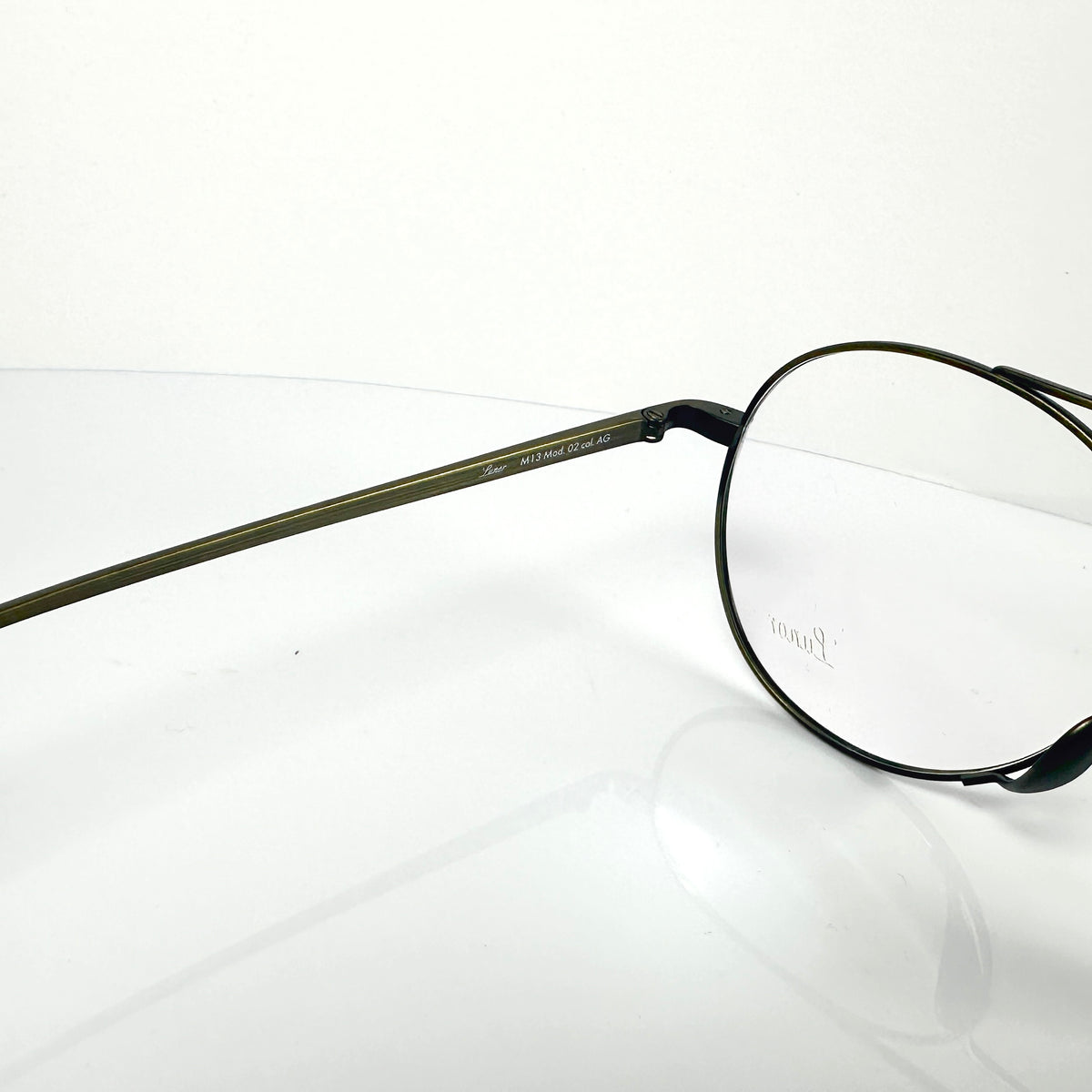 Lunor M13 Mod 02 AG Egg Shape Eyeglasses Frames in Antique Gold - Authentic New