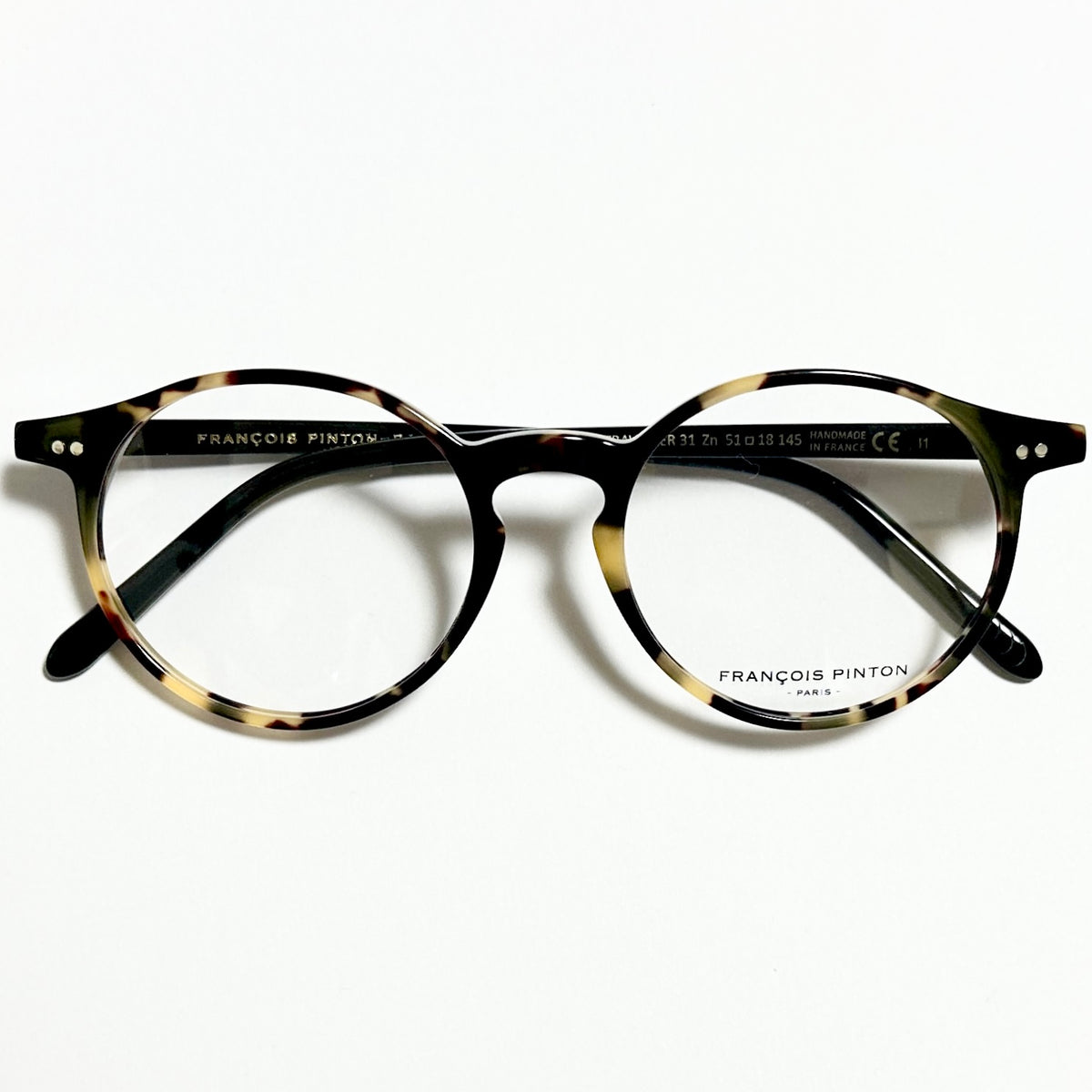 FRANCOIS PINTON TRAVEL31 ZN Round Eyeglasses Frames in Tortoise -  Authentic New