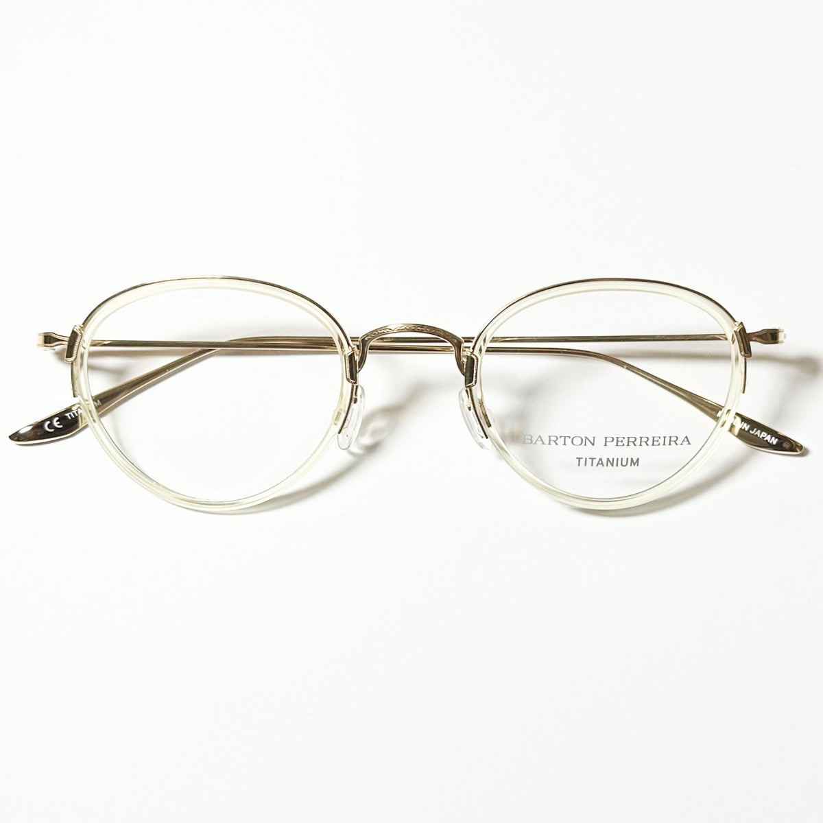 Barton Perreira AINO CHA/GOL Unisex Eyeglasses Frame NEW Authentic