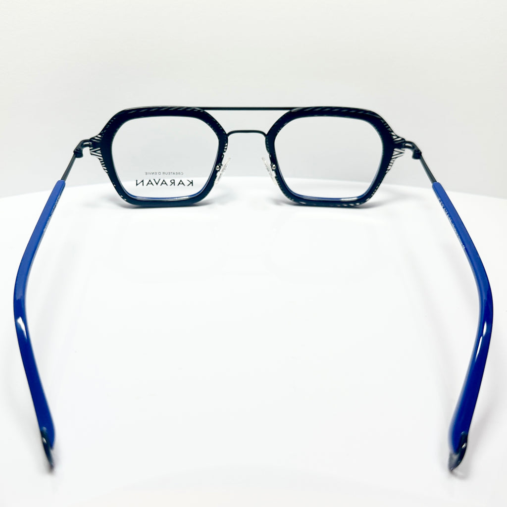 KARAVAN ONYX05 BN Men's Eyeglasses Frame in Blue/Black - Authentic New