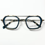 KARAVAN ONYX05 BM Men's Eyeglasses Frame in Blue/Gold - Authentic New