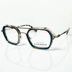 KARAVAN ONYX05 BM Men's Eyeglasses Frame in Blue/Gold - Authentic New