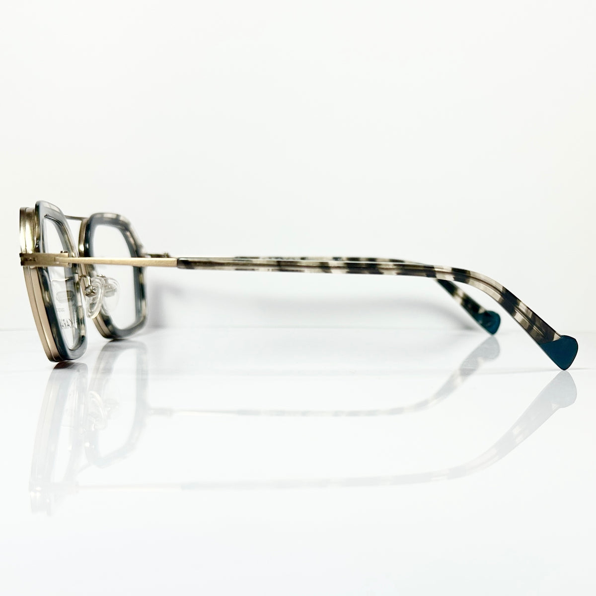 KARAVAN ONYX05 BM Men's Eyeglasses Frame in Blue/Gold - Authentic New