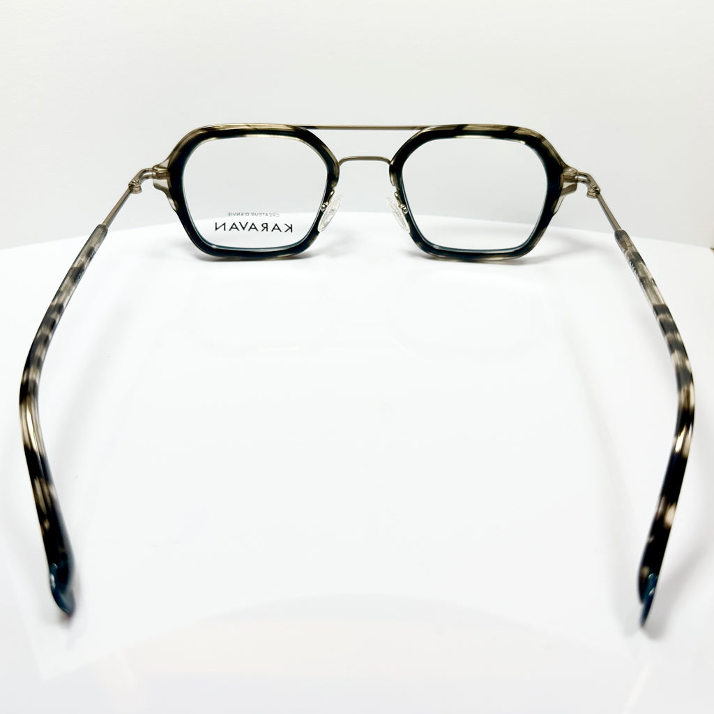 KARAVAN ONYX05 BM Men's Eyeglasses Frame in Blue/Gold - Authentic New