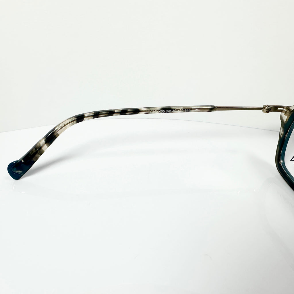 KARAVAN ONYX05 BM Men's Eyeglasses Frame in Blue/Gold - Authentic New