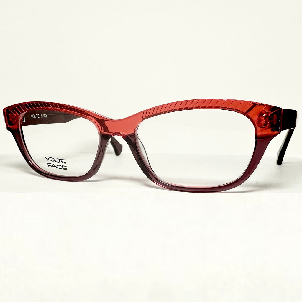 VOLTE FACE CATALINA 75 Women's Eyeglasses Frames in Red/Purple - Authentic New