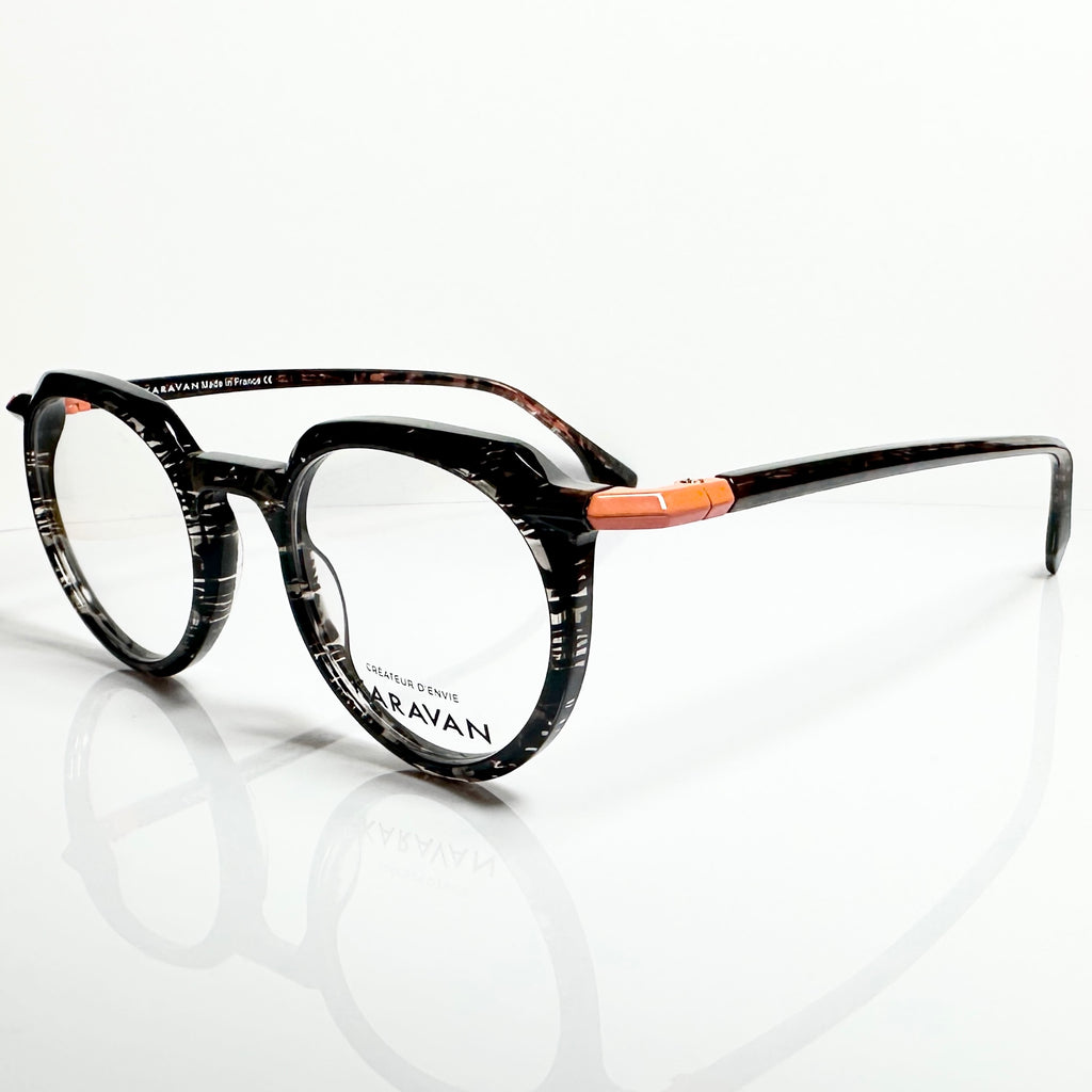 KARAVAN ADAMAS 02 NO Men's Eyeglasses Frames in Black/Clear - Authentic New