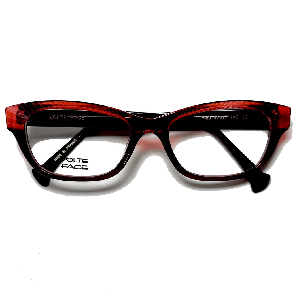 VOLTE FACE CATALINA 75 Women's Eyeglasses Frames in Red/Purple - Authentic New