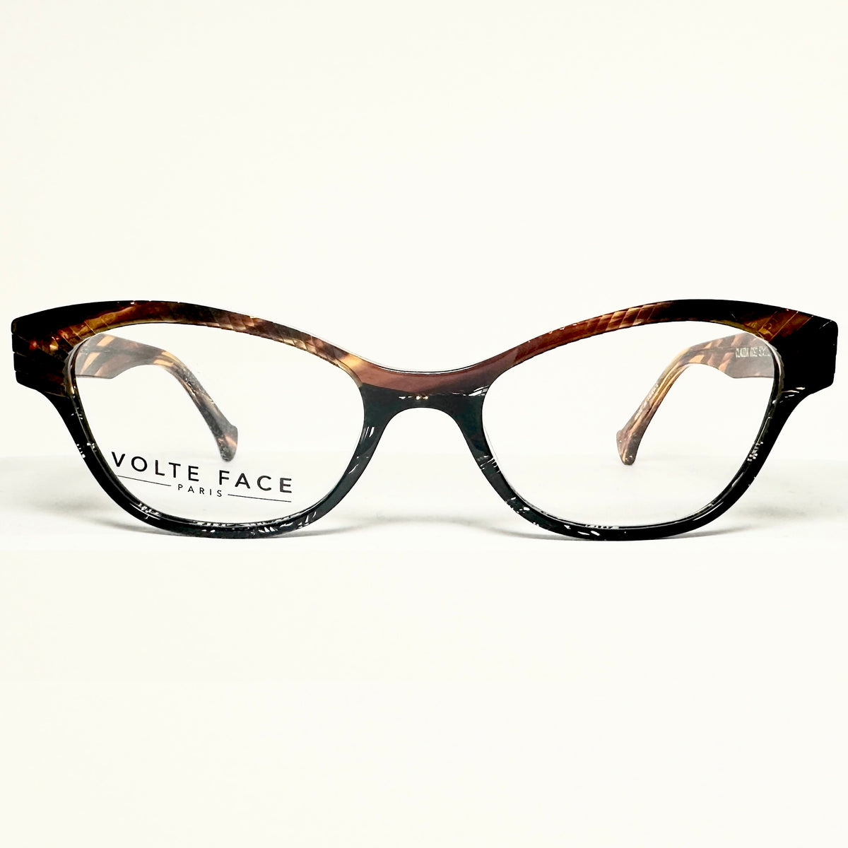 VOLTE FACE CLAUDIA 0092 Women's Eyeglasses Frames in Brown/Black - Authentic New