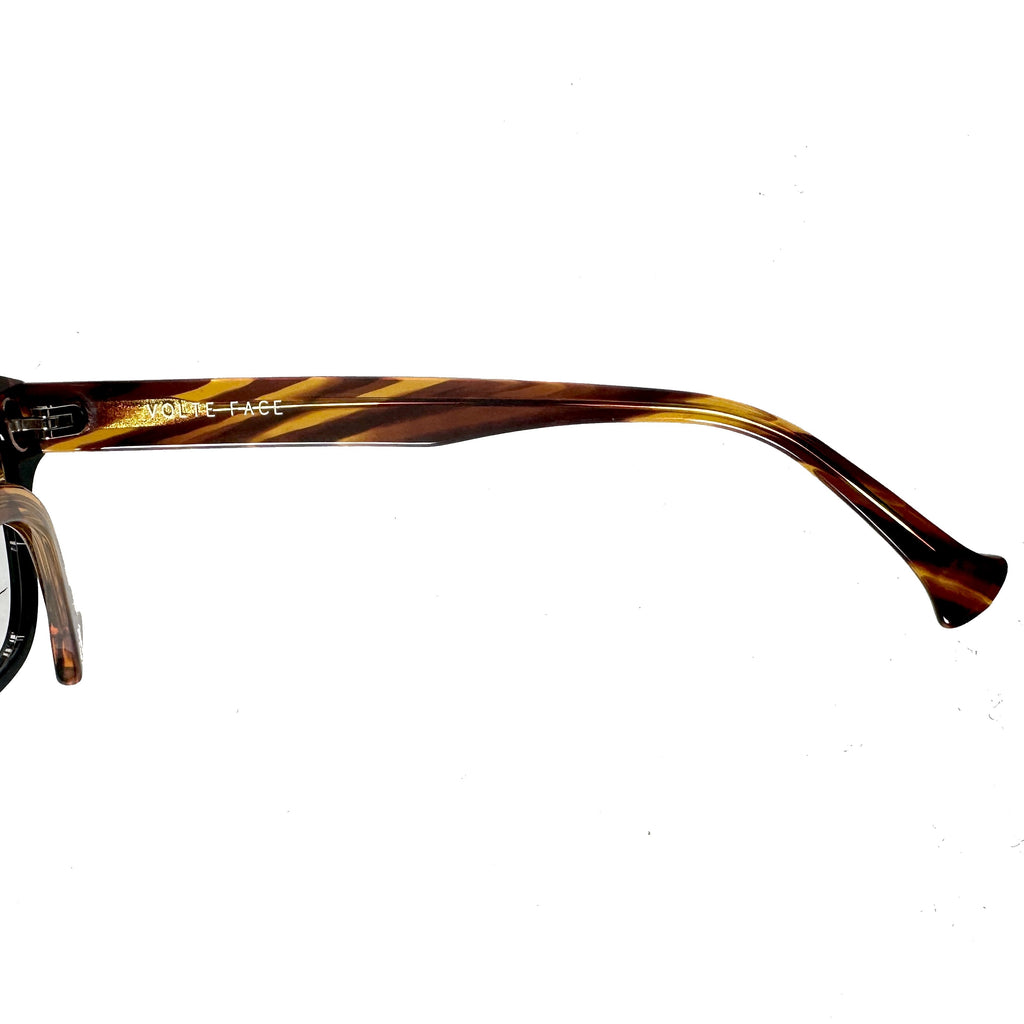 VOLTE FACE CLAUDIA 0092 Women's Eyeglasses Frames in Brown/Black - Authentic New