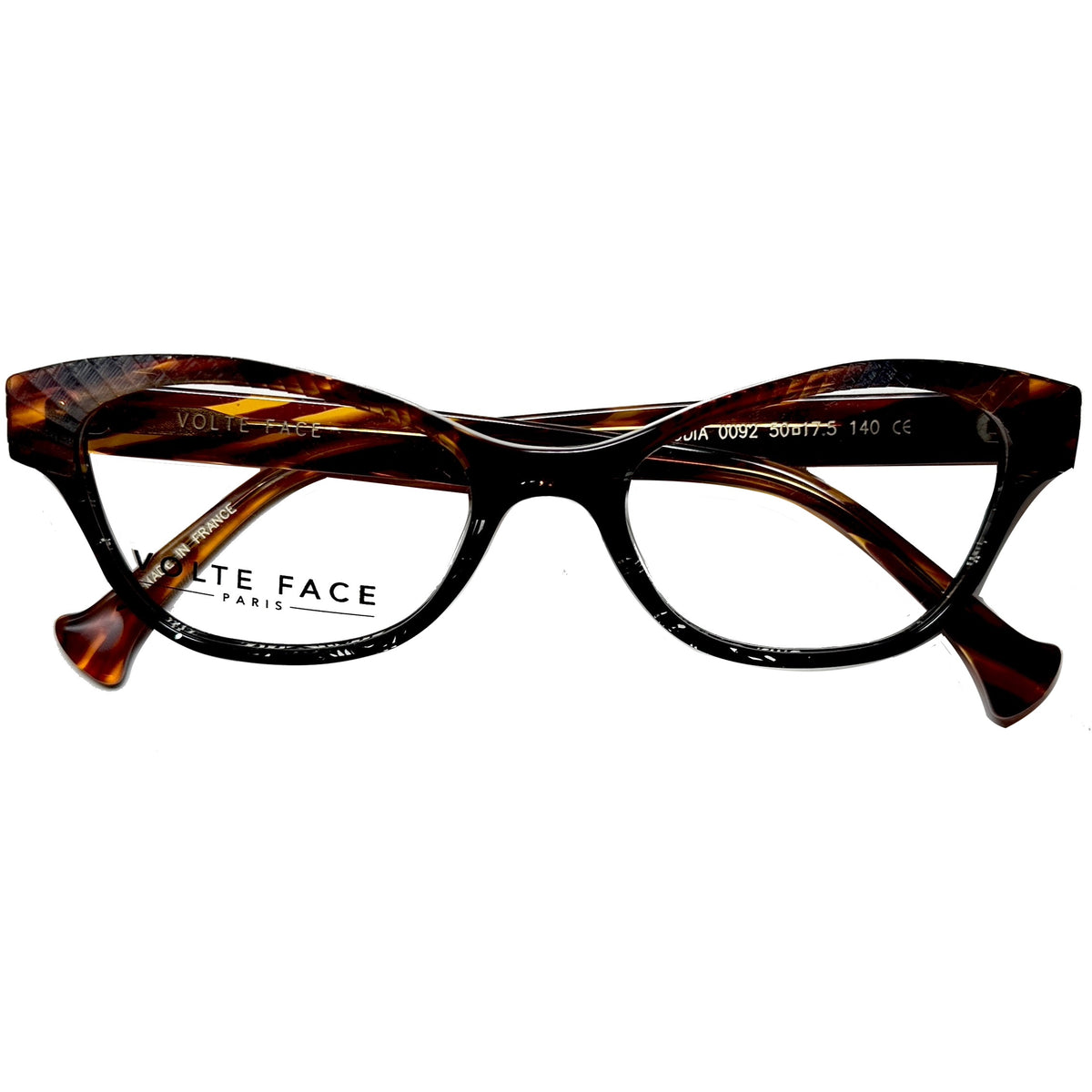 VOLTE FACE CLAUDIA 0092 Women's Eyeglasses Frames in Brown/Black - Authentic New