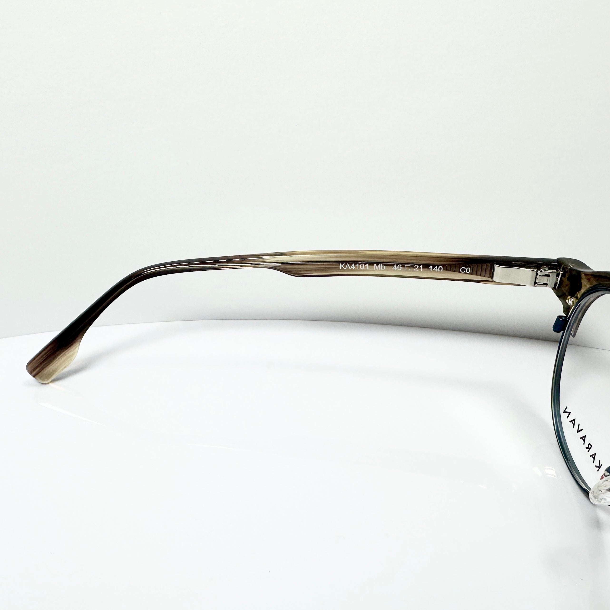 KARAVAN KA4101 MB NO Men's Eyeglasses Frames in Steel Blue/Brown - Authentic New