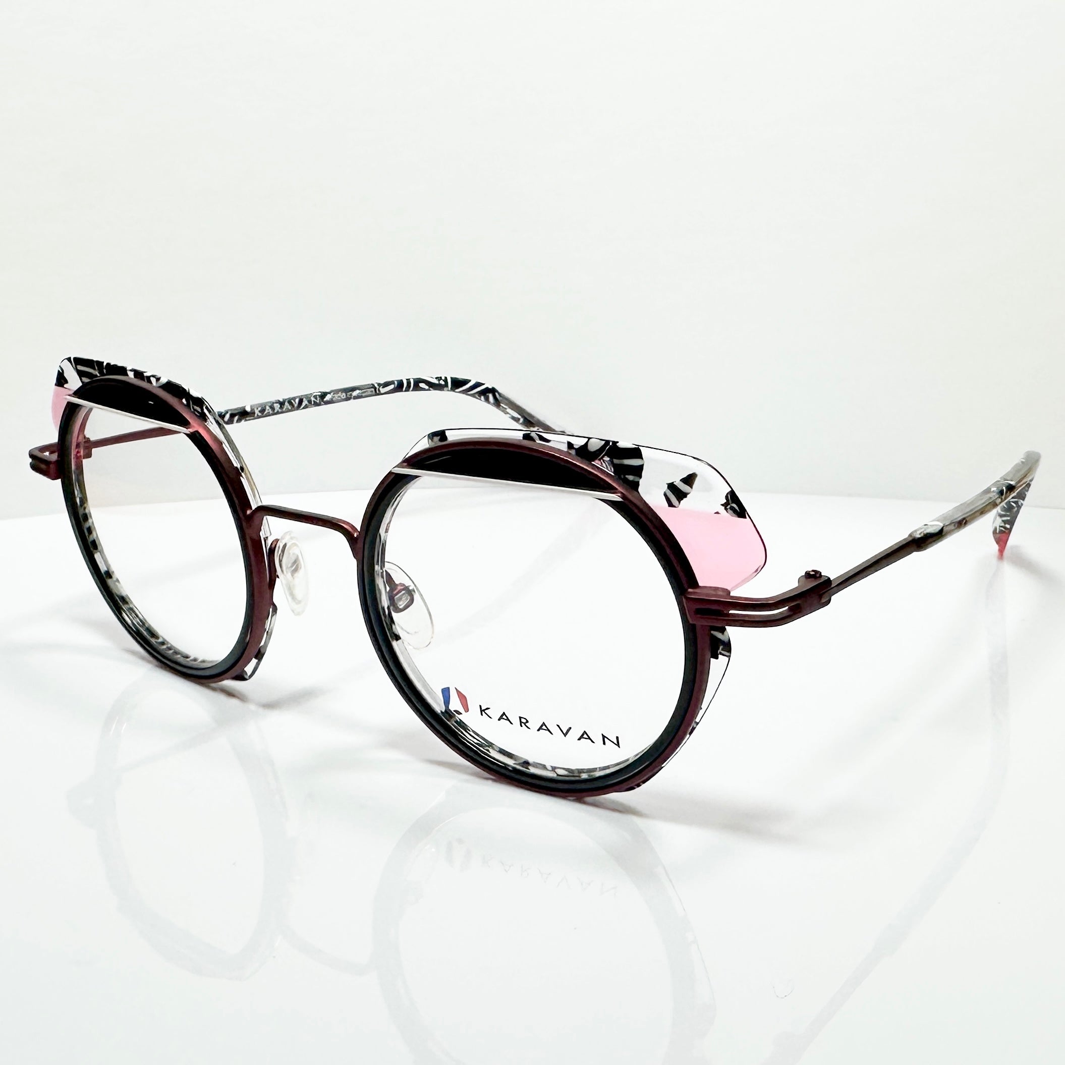 KARAVAN ONYX01 PN Women's Eyeglasses Frame in Multicolor - Authentic New