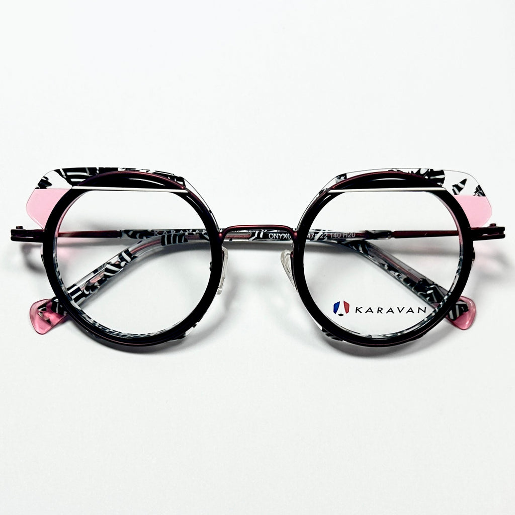 KARAVAN ONYX01 PN Women's Eyeglasses Frame in Multicolor - Authentic New