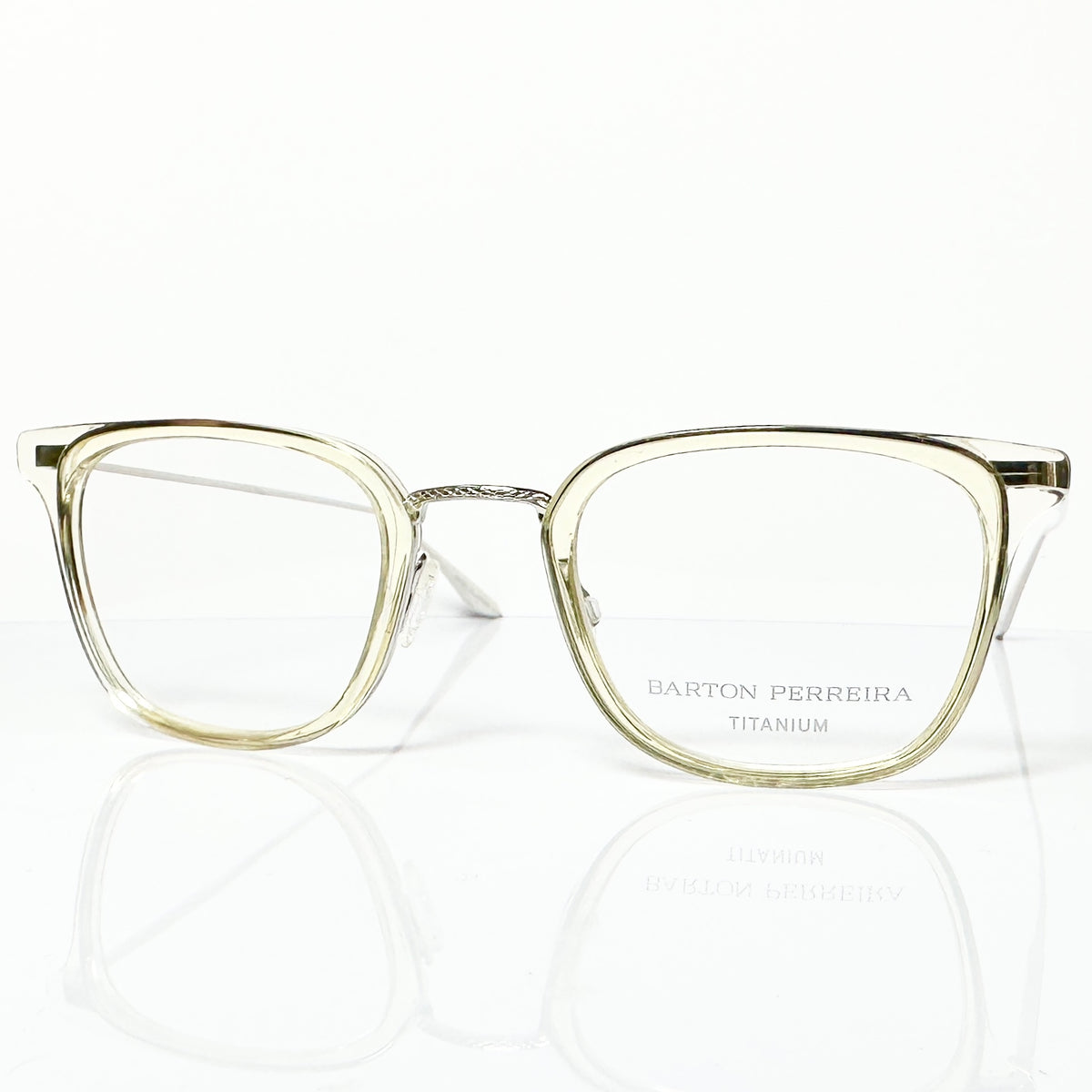 Barton Perreira HEALEY CHA/SIL Men Eyeglasses Frame NEW Authentic