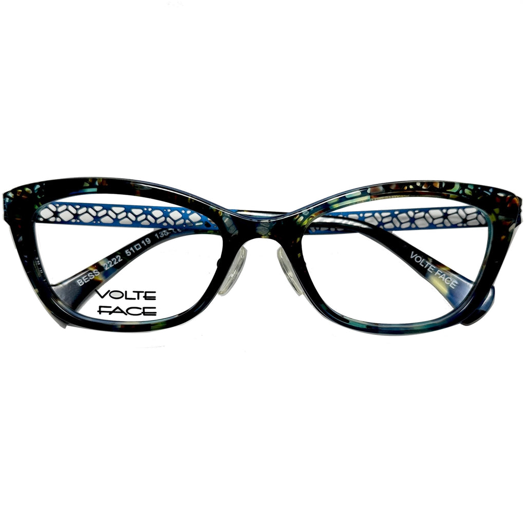 VOLTE FACE BESS 2222 Women's Eyeglasses Frames in Bluegreen - Authentic New