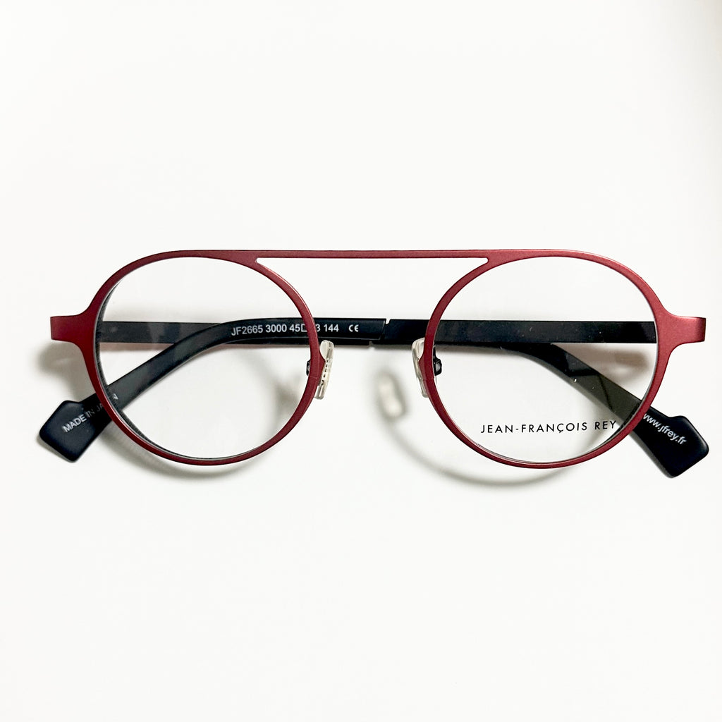 JF Rey JF2665 3000 Round Eyeglasses Frames in Red - Authentic New