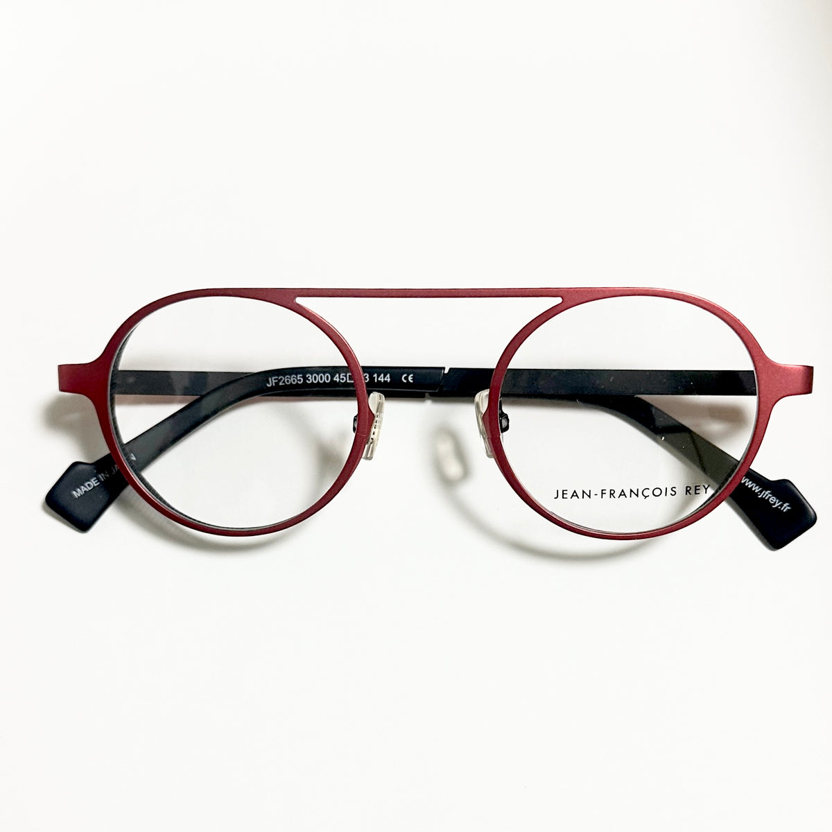 JF Rey JF2665 3000 Round Eyeglasses Frames in Red - Authentic New