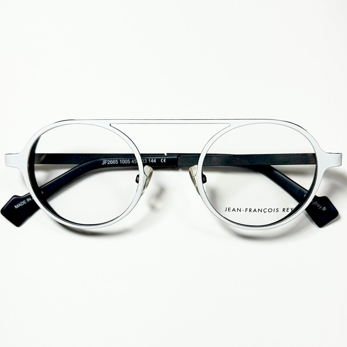 JF Rey JF2665 1005 Round Eyeglasses Frames in White - Authentic New