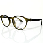 Kiton Crown KT011V04 Crown Panto Eyeglasses Frames in Dark Green - Authentic New