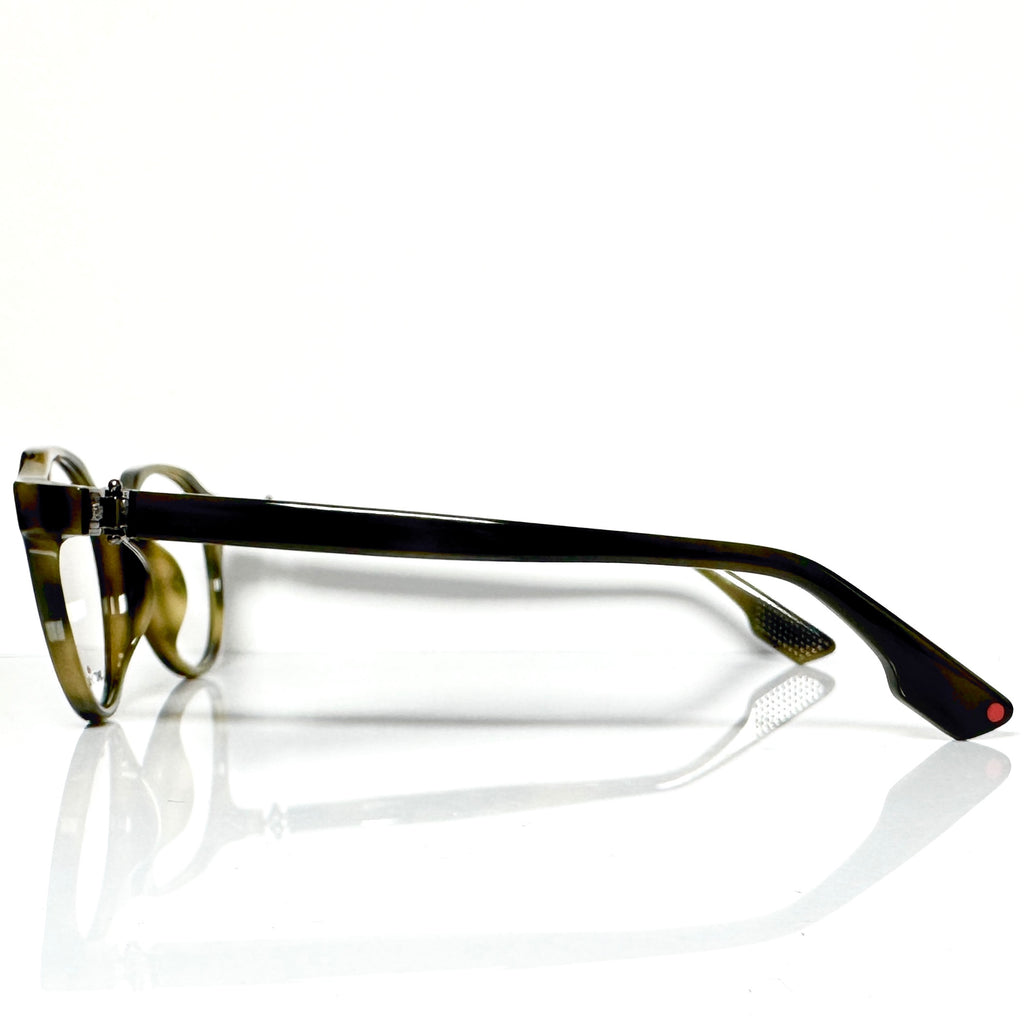 Kiton Crown KT011V04 Crown Panto Eyeglasses Frames in Dark Green - Authentic New