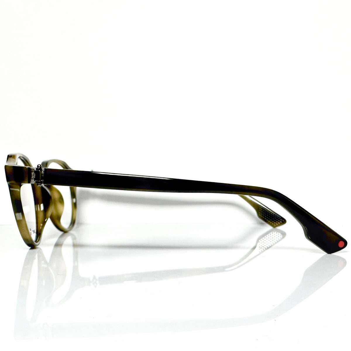 Kiton Crown KT011V04 Crown Panto Eyeglasses Frames in Dark Green - Authentic New