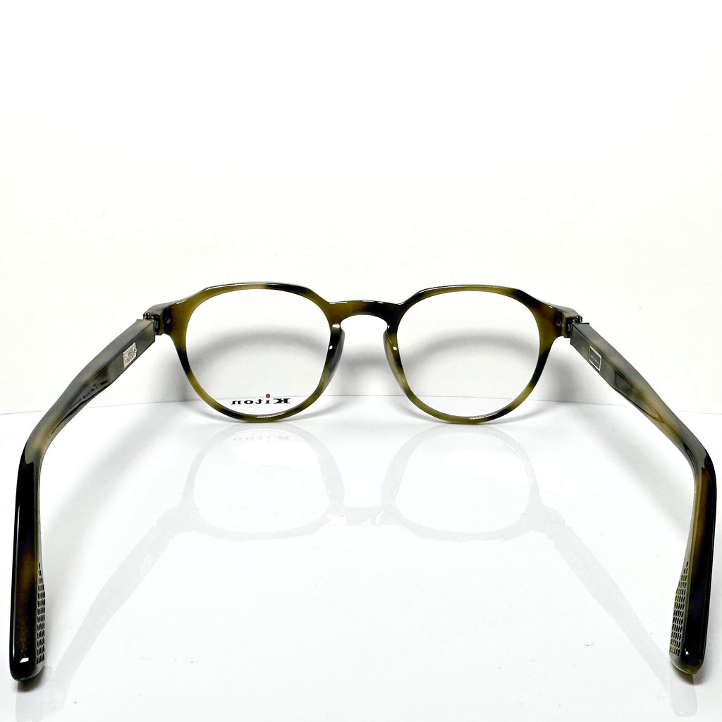 Kiton Crown KT011V04 Crown Panto Eyeglasses Frames in Dark Green - Authentic New