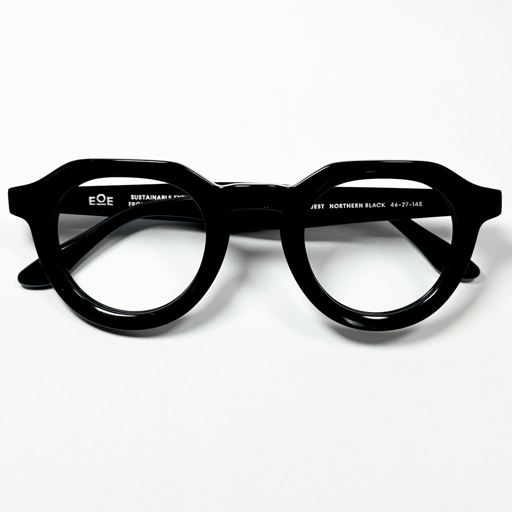 EOE ELJEST Crown Panto Eyeglasses Frames in Black - New Authentic