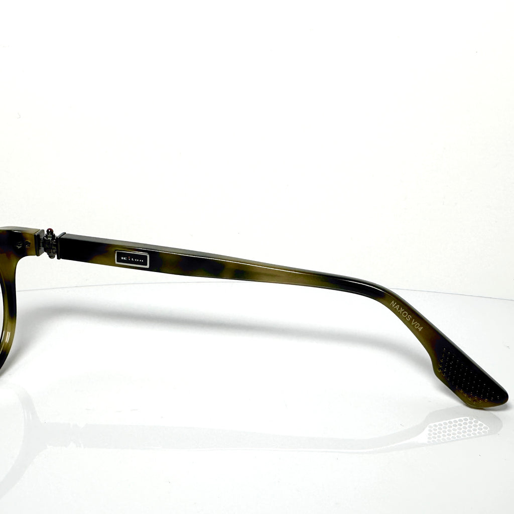 Kiton Crown KT011V04 Crown Panto Eyeglasses Frames in Dark Green - Authentic New