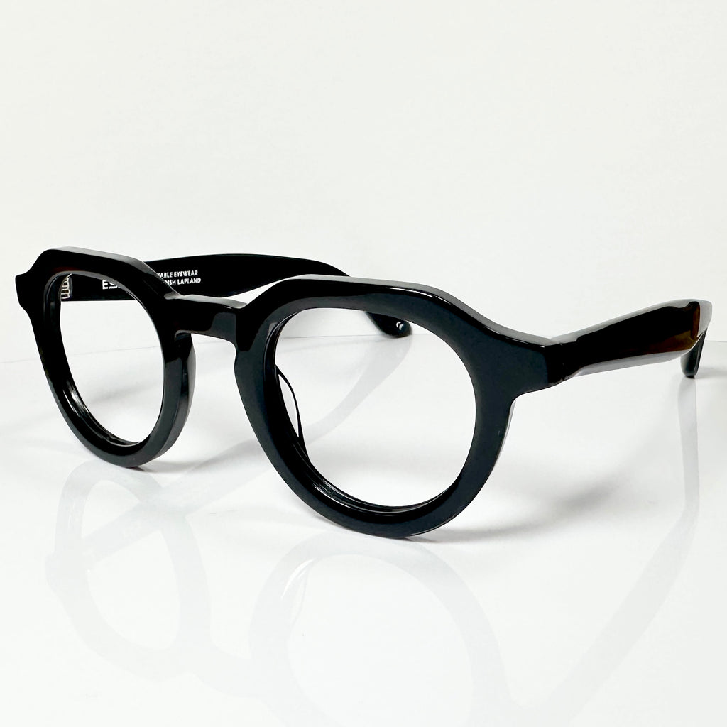 EOE ELJEST Crown Panto Eyeglasses Frames in Black - New Authentic