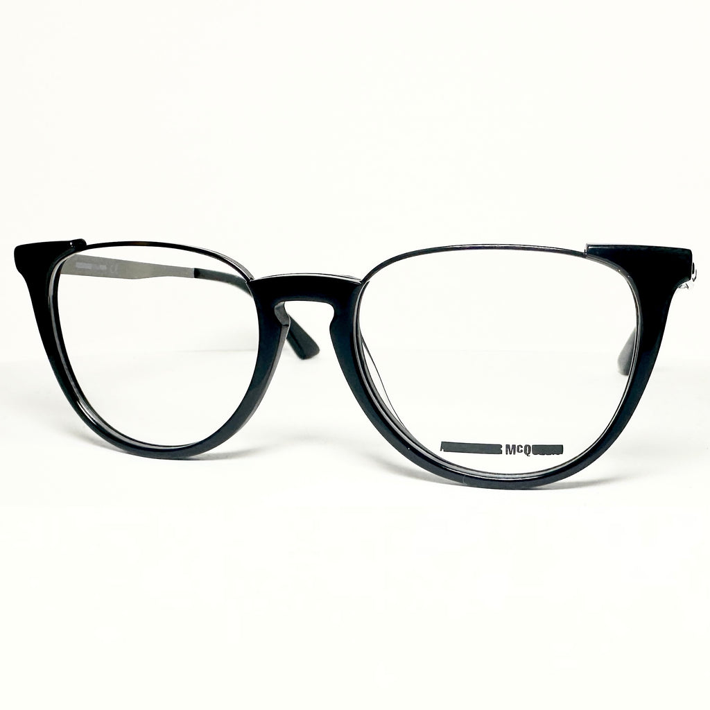 Alexander McQueen MQ0202O 001 Eyeglasses Frames in Black - Authentic New