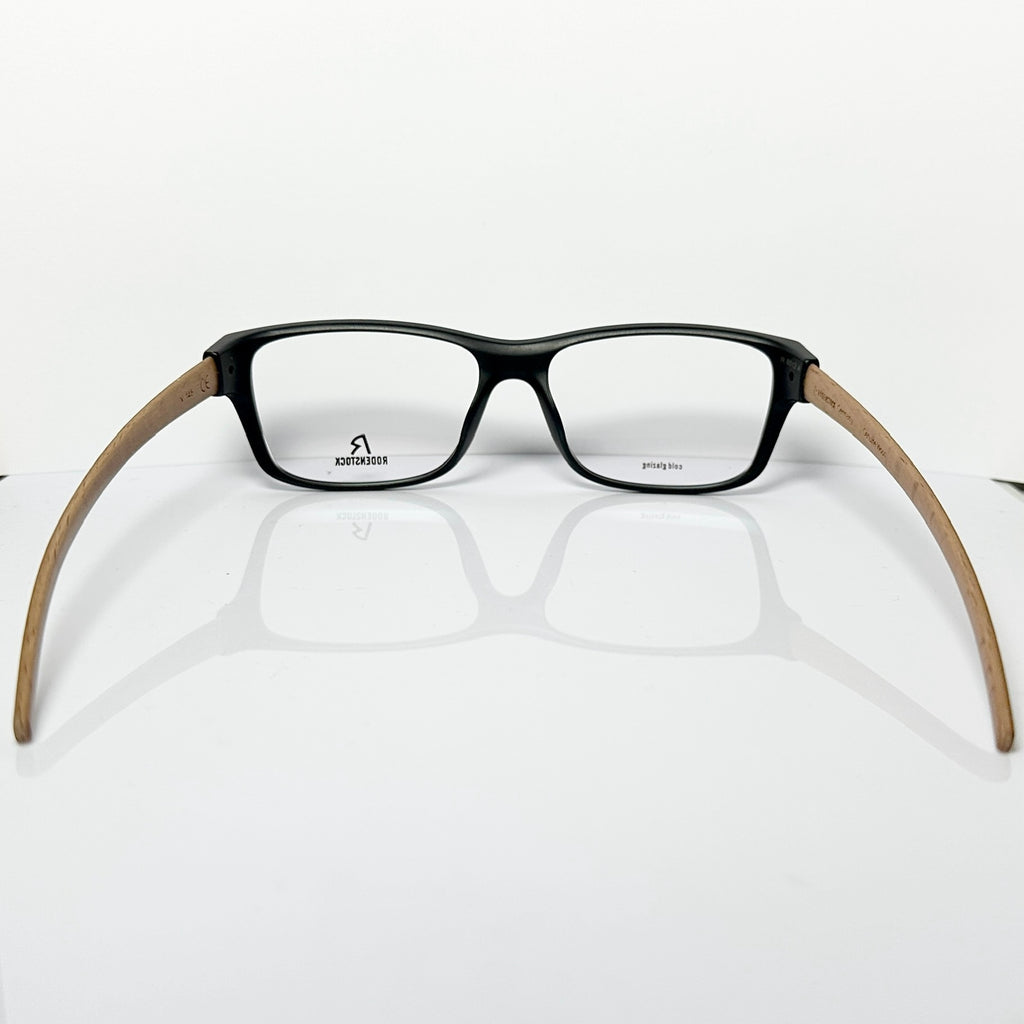 RODENSTOCK R8012 A Men's Eyeglasses Frames with Wood/Metal - Authentic New