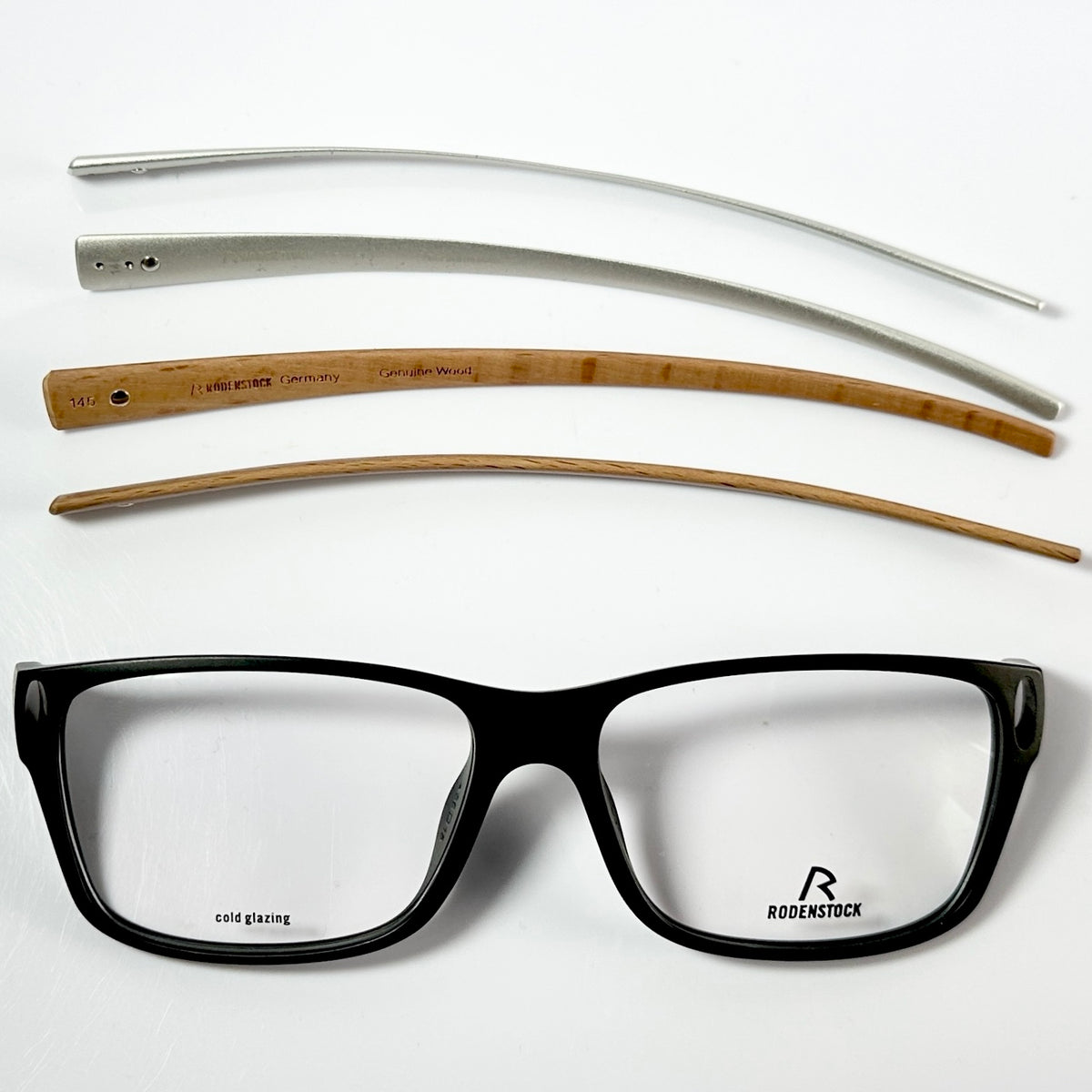 RODENSTOCK R8012 A Men's Eyeglasses Frames with Wood/Metal - Authentic New