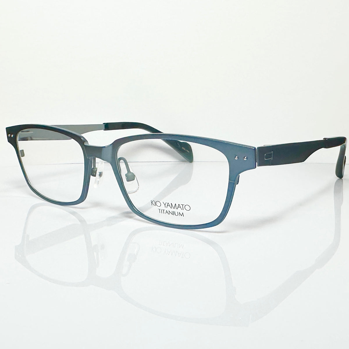 KIO YAMATO KT-432 col 19N Men's Eyeglasses Frames in Steel Blue - Authentic New