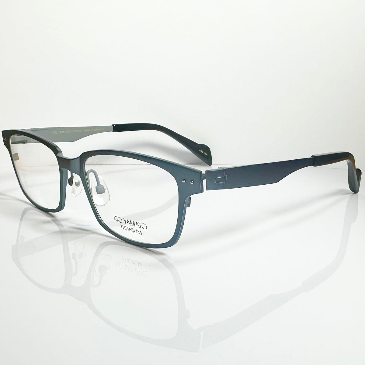 KIO YAMATO KT-432 col 19N Men's Eyeglasses Frames in Steel Blue - Authentic New