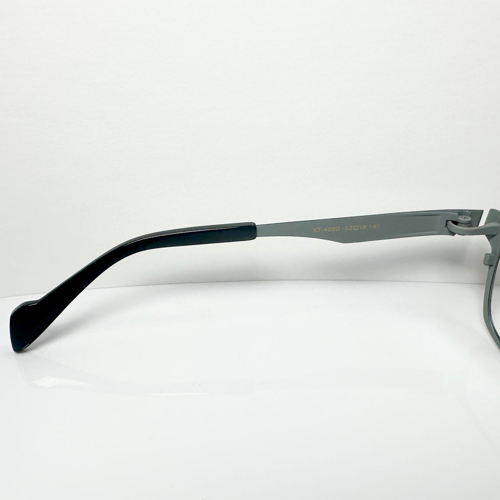 KIO YAMATO KT-432 col 19N Men's Eyeglasses Frames in Steel Blue - Authentic New