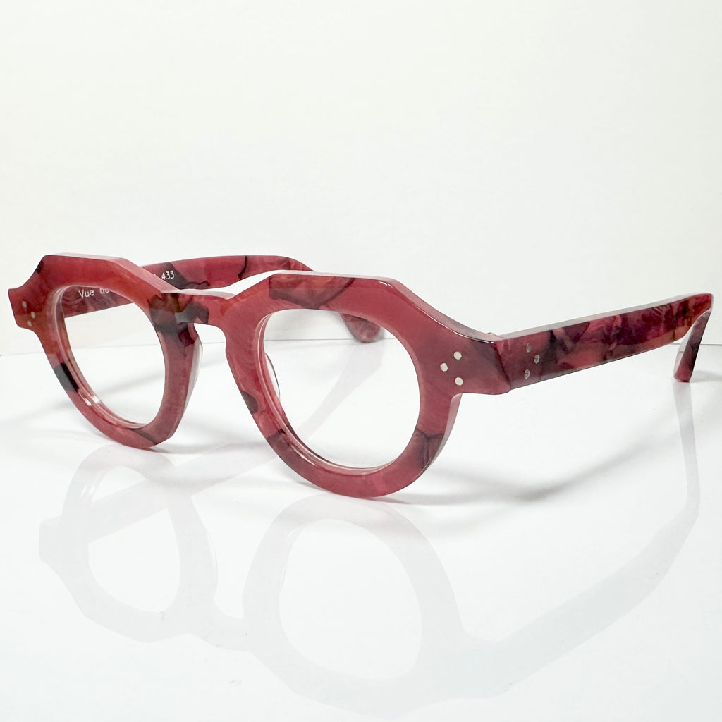 VUE DC POP Unisex Eyeglasses Frame in Bordeaux - Authentic New