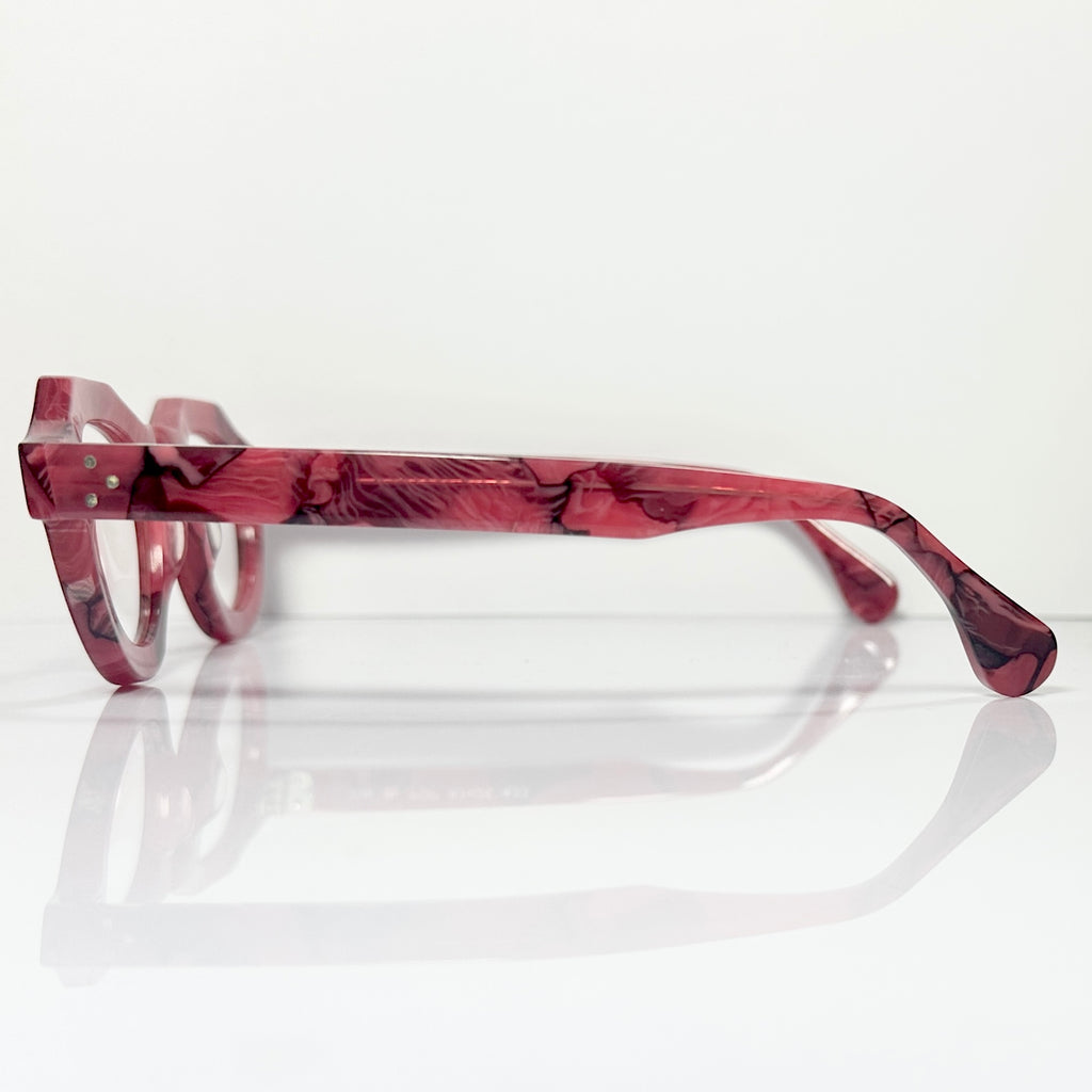 VUE DC POP Unisex Eyeglasses Frame in Bordeaux - Authentic New