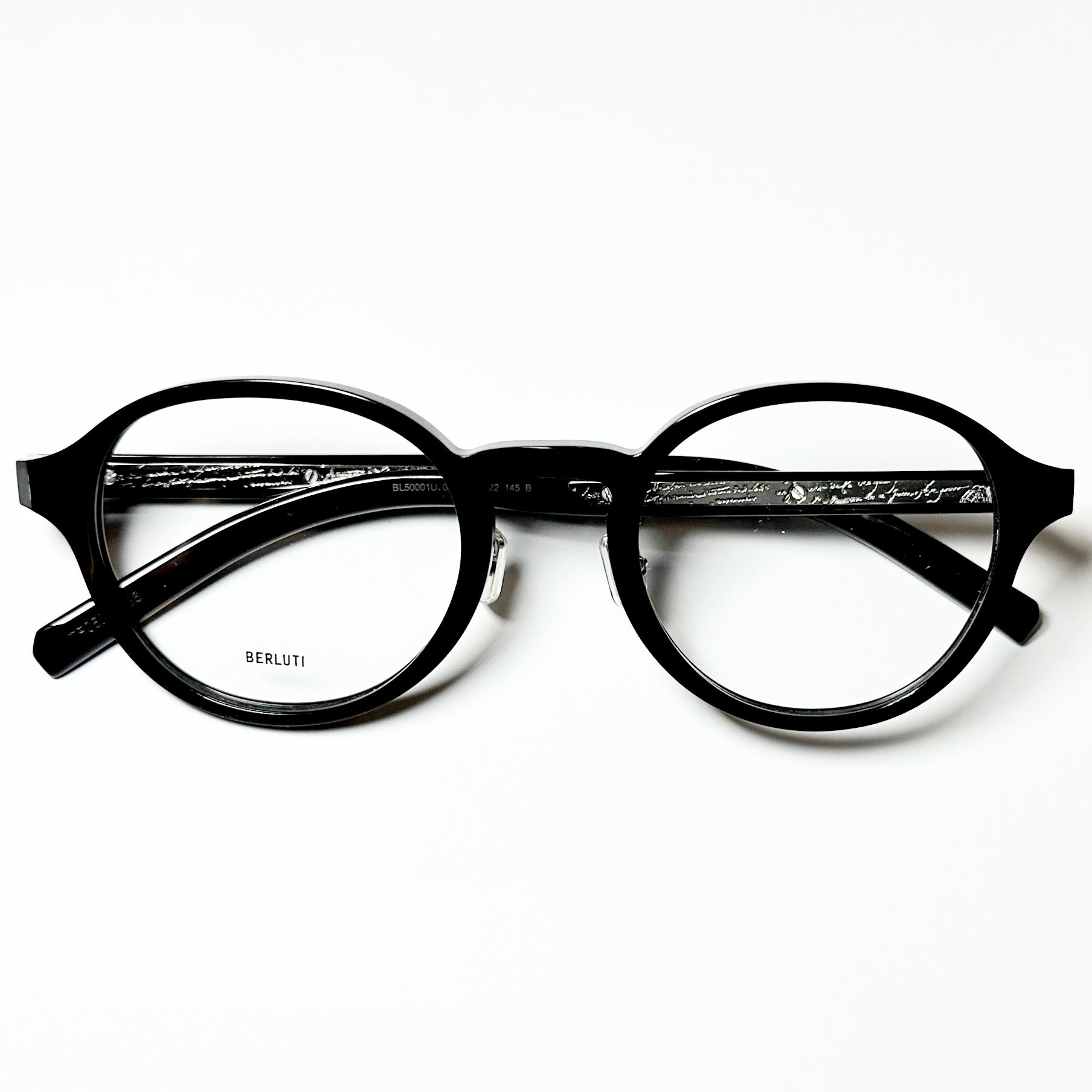 BERLUTI BL50005I 001 Panto Eyeglasses New Authentic