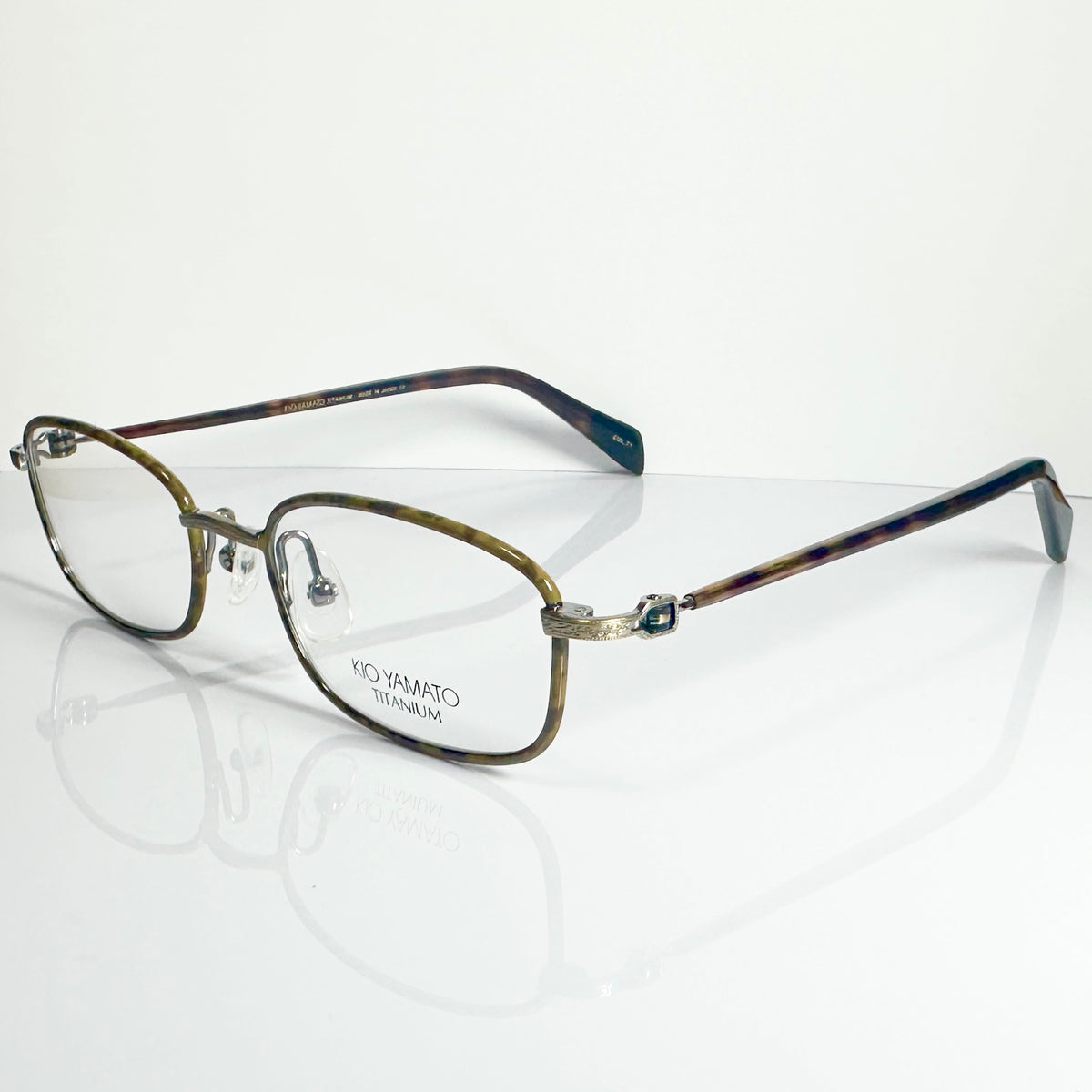 KIO YAMATO KT-396U col.71 Men's Eyeglasses Frames in Tortoise - Authentic New